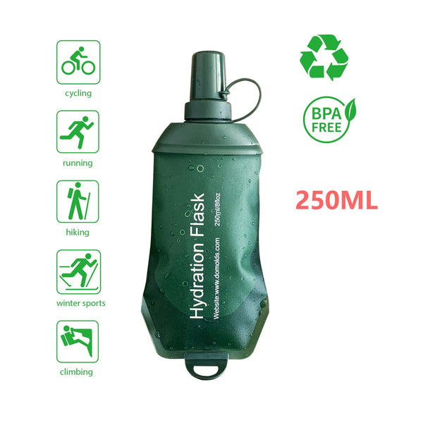 Sports Soft Water Bag Bottle Army Green