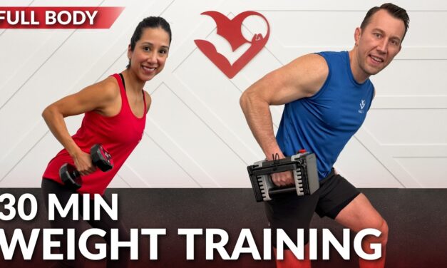 30 Min Weight Training at Home for Weight Loss & Strength – No Repeat Full Body Dumbbell Workout