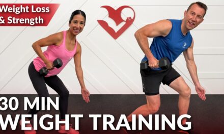 30 Min Weight Training for Weight Loss and Strength – Home Full Body Dumbbell Workout for Women Men