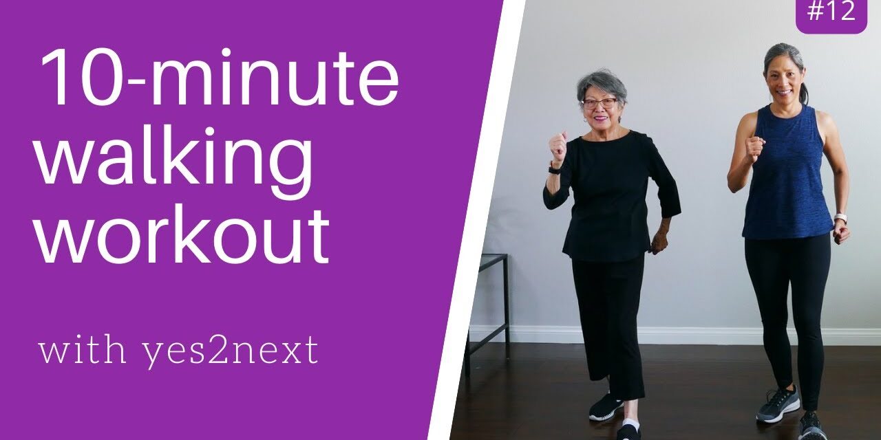 10-minute Indoor Walking Workout for Seniors, Beginner Exercisers